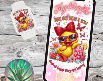 Pato gracioso PNG / Mis patos pueden no estar en fila, pero se divierten / Lindo diseño de sublimación de verano / Descarga digital de animales peculiares