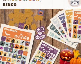 Halloween Bingo Game: Kids & Family Party Activity (Digital Download)