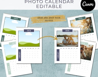 2026 Photo Calendar Template | Editable Canva Planner (Digital Download)