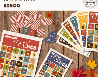 Fall Bingo Game: Autumn Party Printable for Kids (Digital Download)