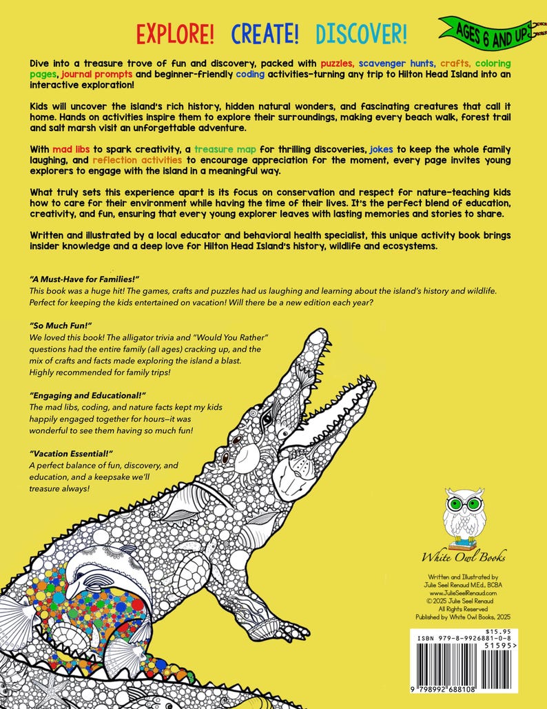 My Hilton Head Island Explorer Guide Fun Puzzles, Games, Coloring