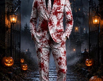 Costume sanglant pour homme | Déguisement d'horreur pour Halloween | Costume de zombie tueur pour cosplay
