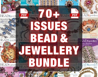 Bead and Jewellery Magazine Bundle PDF, 70 Digital Jewelry Making Tutorials, Wirework Pattern, Bead Weaving Project, DIY Jewelry eBook Set