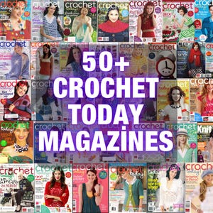 Vintage Crochet Today PDF Magazine Bundle , 50+ Digital Crochet Pattern Books Download, Retro DIY Yarn Projects, Instant Crafting Patterns