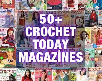 Crochet Today PDF Magazine Bundle , 50+ Digital Crochet Pattern Books Download, Retro DIY Yarn Projects, Instant Crafting Patterns