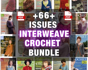 Interweave Crochet PDF Bundle, Vintage Crochet Magazines, 66 Issues | Digital Crochet Patterns, DIY Crochet Patterns, Instant Download