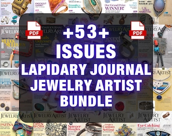 Lapidary Journal Jewelry Artist PDF Bundle, 53 Digital Issues, Jewelry Making Tutorials, Wire Wrapping, Metalwork, Gemstone Projects
