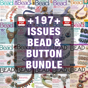 Revista 197 Bead and Button (PDF digital) con proyectos de joyería y tutoriales de abalorios para principiantes y expertos. Descarga instantánea.