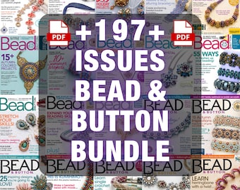 197 Bead and Button Magazine Digital PDF Bundle with Jewelry Making Projects and Beading Tutorials for Beginners to Experts,Instant Download