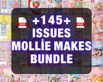 Mollie Makes Magazine Bundle PDF, 145 Issues Craft Patterns, Crochet Sewing DIY Projects, Digital Craft Magazine | Digital Instant Download