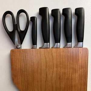 Magnetic Knife Block: Fridge Mount, USA Made Easy as a fridge magnet to install,