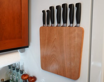 Magnetic Knife Block ( Keystone ) for the side of your refrigerator - Magnetic Knife Rack - Knife Rack - Made in USA Bend, Oregon