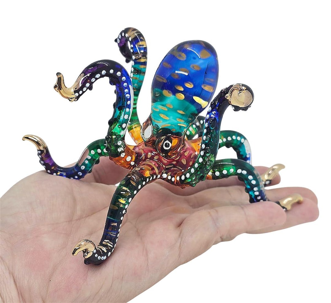 Red Octopus Figurine