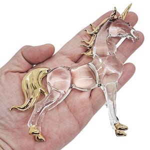 LONGWIN Kristallen Eenhoorn Beeldje - K9 Kristal, 70 Mm Diameter, Sprankelend Decoratie-ornament Voor Meisjes