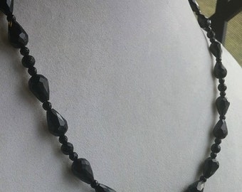 Onyx and Black Agate Handmade Necklace