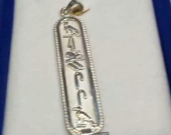 Collana Con Cartiglio Egiziano E Occhio Di Horus, Acciaio Inox, Amuleto Protettivo Personalizzato, Regalo Uomo E Donna