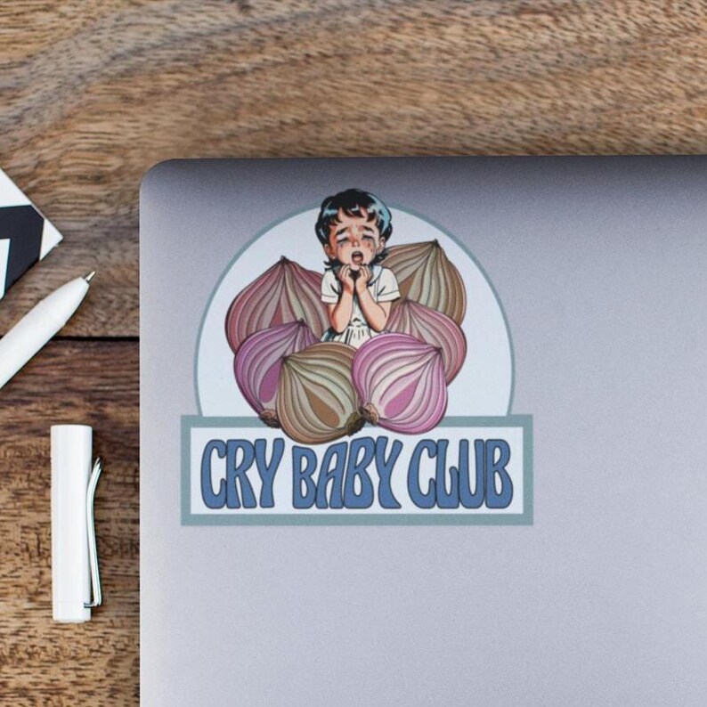 Cry Baby Club Sticker Mental Health Sticker Empath Gift I Cry A Lot ...