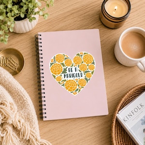 Cahier à spirales Be a Marigold 6 x 20 po. Journal ligné pour enseignants Conseillers Avocats en famille d'accueil Entraîneurs Travailleurs sociaux Enseignants-ressources