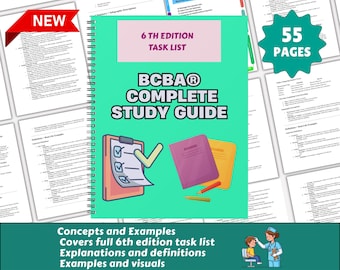 BCBA 6th Edition Task List – Complete Study Guide (Unofficial, PDF, Digital Download)