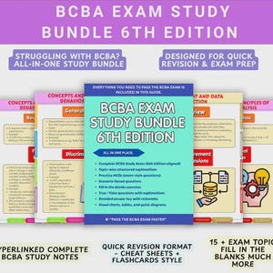 BCBA 6e editie takenlijst – complete studiegids (onofficieel, PDF, digitale download) inclusief 480 ABA-flashcards