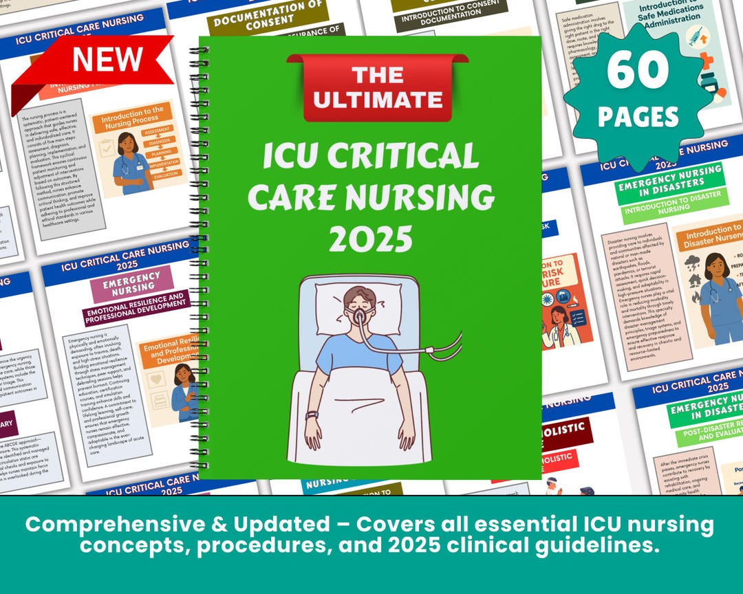 Icu Guide ICU Critical Care Nursing Study Guide: Med Surg, Ventilator Management ...
