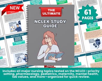 NCLEX Study Guide - Ultimate Nursing Review - 61 Pages