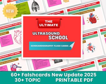 Echocardiography Flash Cards: Cardiac Sonography Study Guide