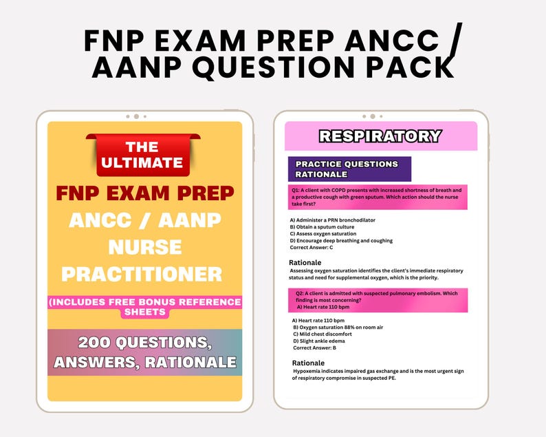 FNP Exam Prep 2026: ANCC/AANP Study Guide (digital Download) - Etsy