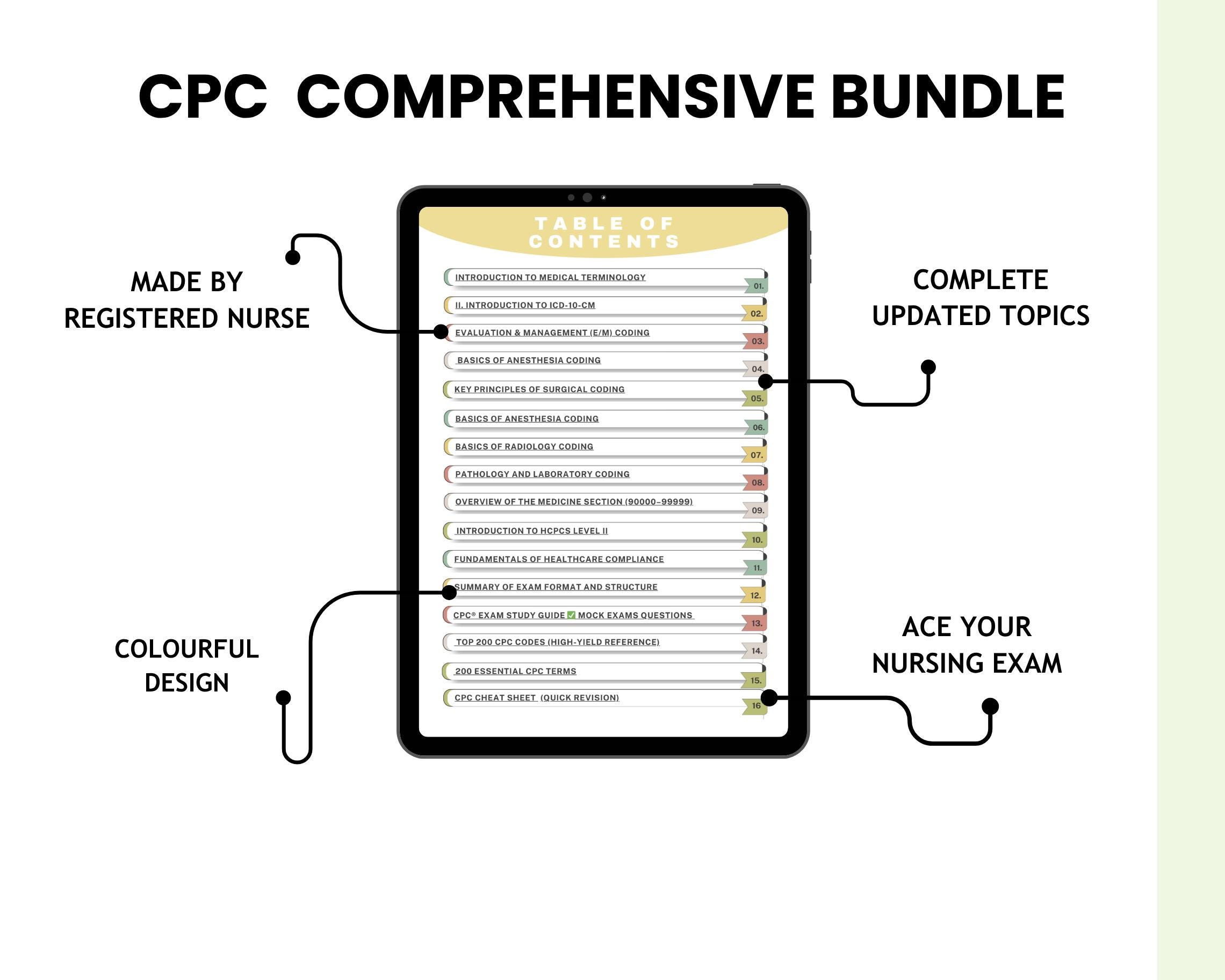 CPC® 2026 Exam Study Guide Bundle | Medical Terminology, ICD-10, Mock ...