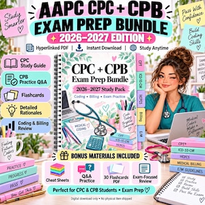 AAPC CPC  CPB Medical Coding Exam Prep 2026–2027 | 800 Questions, Study Guide & 30 Flashcards