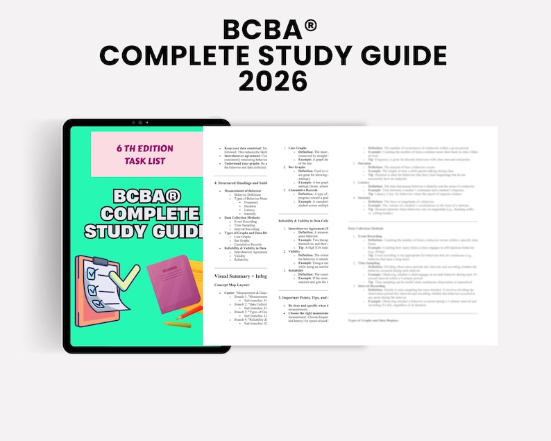 BCBA 6th Edition Task List – Complete Study Guide (unofficial, PDF ...