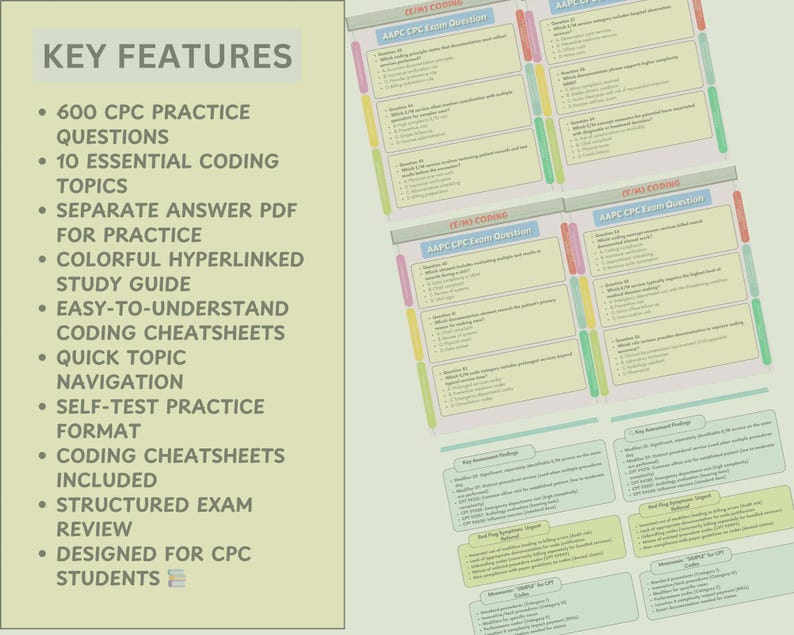 AAPC CPC Exam Study Guide 2026 | 600 Practice Questions (PDF) Queck ...