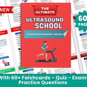 Guia de Estudo de Ecocardiografia | Notas Abrangentes de Ecografia para Exames de Sonografia Cardíaca | Análise da Função Cardíaca | Download Digital