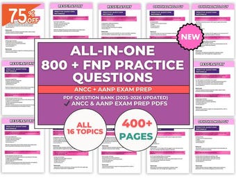 800+ FNP Practice Questions - ANCC & AANP Exam Prep (2025-2026 updated pdf Question Bank)