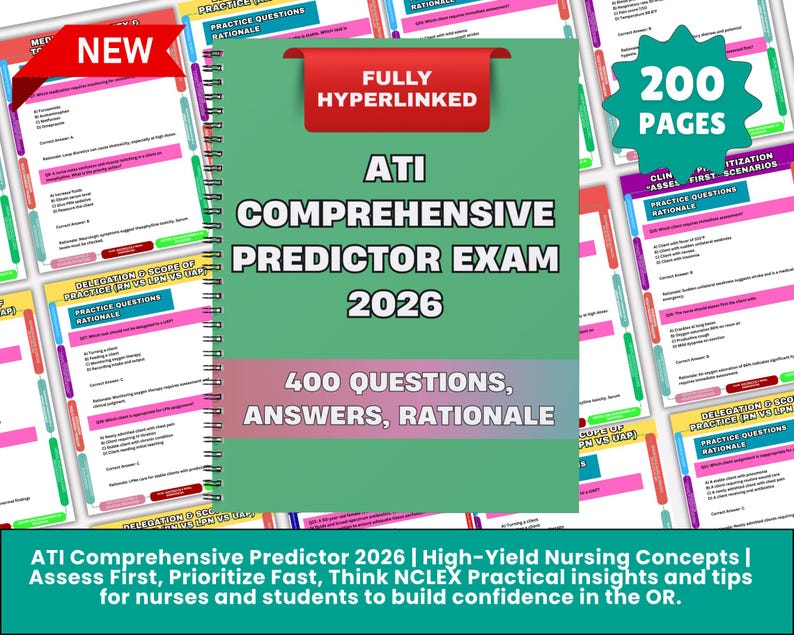 ATI Comprehensive Predictor 2026 | High-yield Nursing Exam Prep ...