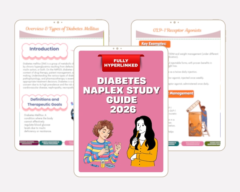 Diabetes NAPLEX Study Guide 2026 | Rxprep Aligned | 80+ Pages PDF ...