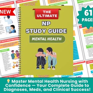 Mental Health Nursing Notes Bundle: Study Guide & Flashcards