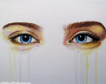 Custom Eye Painting - Realistic Eye Art - By Toronto Portrait Artist Malinda Prud'homme