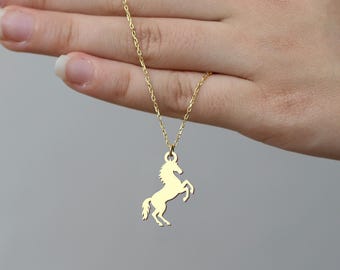 Collar de caballo de plata de ley chapada en oro, joyería ecuestre