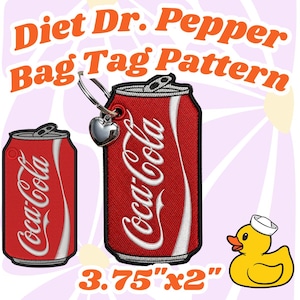 May include: Two embroidered Coca-Cola can patches in red and white with black borders. The larger patch features a silver metal keyring with a heart-shaped charm. A yellow rubber duck wearing a white sailor hat is positioned in the lower right.