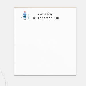 Optometry Notepad Personalized Notepad for Optometrist Optometry Student Gift Optometry Graduation Vision Therapy Gift for Ophthalmologist