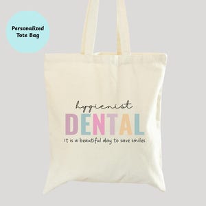 Custom Dental Tote Bag Dental Hygienist Tote Bag Dental Assistant Bag Custom Dental Graduation Gift Unique Dental Hygiene Gifts Rdh Gift