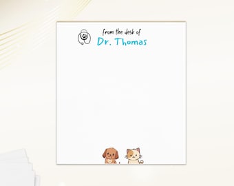Veterinary Note Pad Personalized Veterinarian Note Pad Vet Tech Gift Veterinary Nurse Gifts Vet Notepad 5.5 Gifts for Veterinarian Notepad