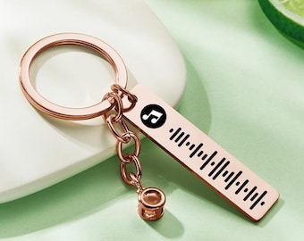 Personalized Spotify Code Keychain: Stainless Steel Music Gift