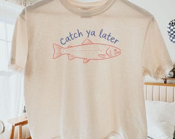 Comfort Colors® フィッシュ クロップド Tシャツ クロップド ユニセックス Tシャツ コースタル サマー ビーチ シャツ サマー バイブス コースタル サマー ボクシー レディース フィッシュ T シャツ