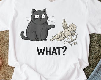 Funny Valentine Shirt on Comfort Colors Tshirt Cat Valentines Shirt Anti Valentine Shirt