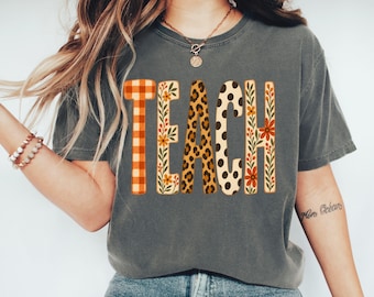 Teach Pumpkin Shirt Comfort Colors Fall Teacher Shirt Autumn Classroom Shirt Gift