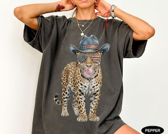 Camiseta patriótica de leopardo, colores cómodos, camiseta con la bandera de EE. UU., camiseta patriótica de EE. UU., camiseta del 250 aniversario del 4 de julio.
