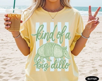 Camiseta Armadillo Comfort Colors Camiseta Un poco de Dillo Divertida Camiseta de Verano con Juego de Palabras de Animales