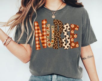 Fall Nurse Shirt Comfort Colors Tee Faux Patchwork Thanksgiving Nurse Shirt Gift for Nurses